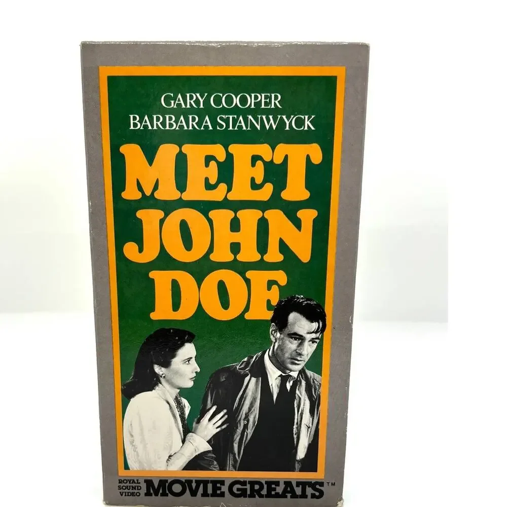VTG Meet John Doe VHS‎ Tape Gary Cooper Barbara Stanwyck Classic Film Movie 1941